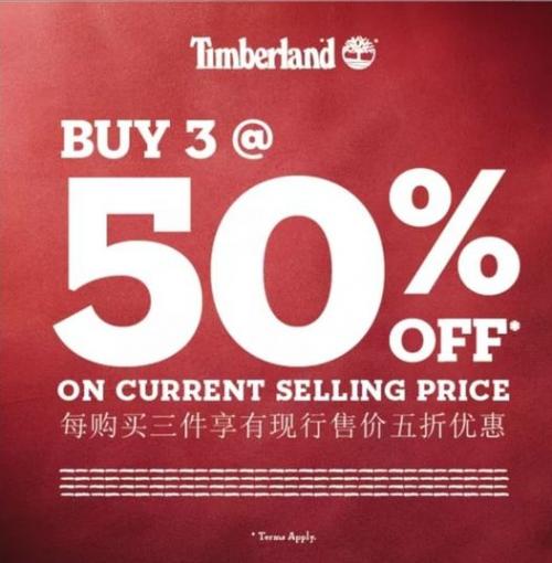 Timberland Special Sale Buy 3 @ 50% OFF at Genting Highlands Premium Outlets (5 Mar 2021 - 7 Mar 2021)