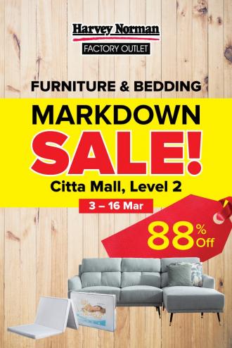 Harvey Norman Citta Mall Furniture & Bedding Markdown Sale Up To 88% OFF (3 March 2021 - 16 March 2021)