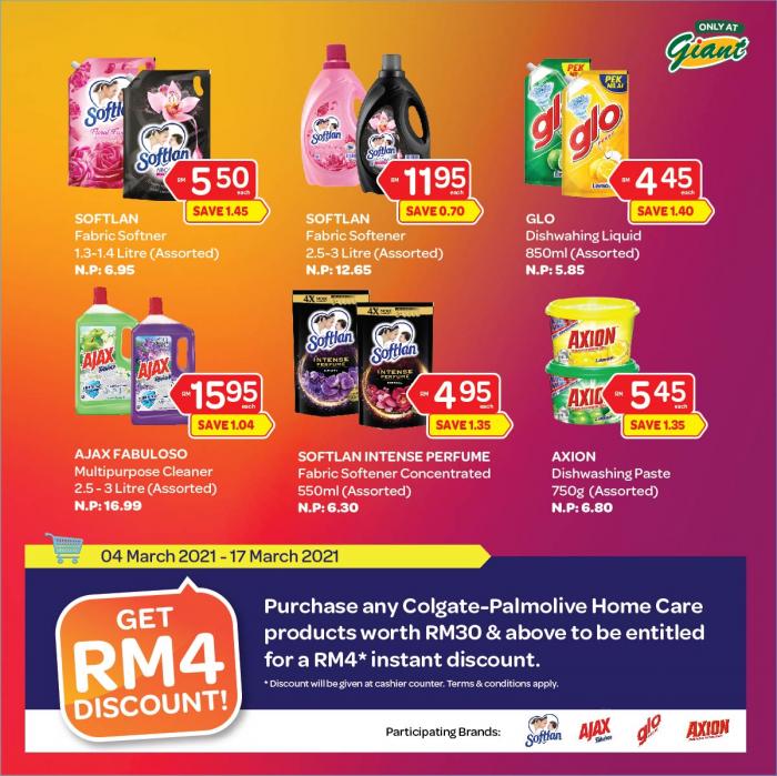 Giant Household Cleaning Essentials Promotion (4 Mar 2021 - 17 Mar 2021)