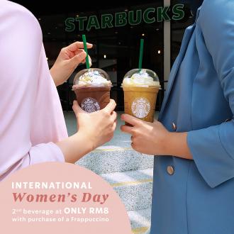 Starbucks International Women's Day Promotion 2nd Beverage @ RM8 (8 March 2021)