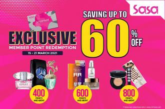 Sasa Member Point Redemption Promotion Saving Up To 60% OFF (15 March 2021 - 21 March 2021)