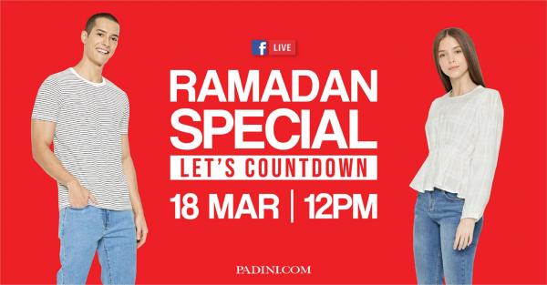 Padini Facebook Live Ramadan Countdown Sale (18 Mar 2021)