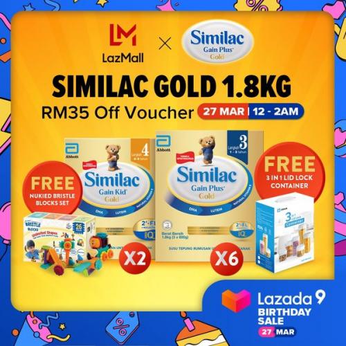 Similac Gold Promotion RM35 OFF Voucher on Lazada Birthday Sale (27 Mar 2021)