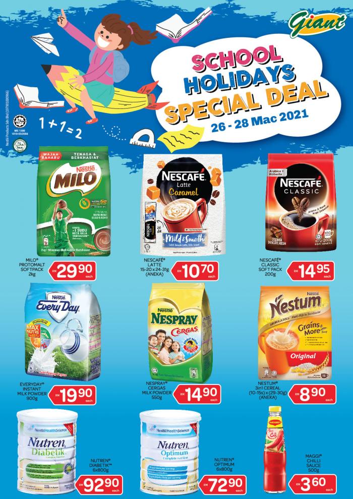 Giant Nestle School Holiday Promotion (26 Mar 2021 - 28 Mar 2021)