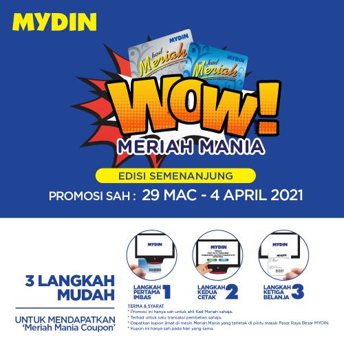MYDIN Meriah Mania Coupons Promotion (29 Mar 2021 - 4 Apr 2021)