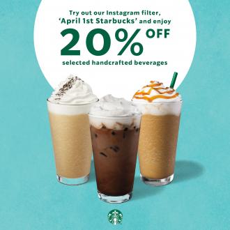 Starbucks April 1st Starbucks 20% OFF Promotion  (1 April 2021)