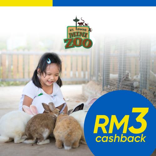 KL Tower Mini Zoo RM3 Cashback Promotion With Touch 'n Go eWallet (1 Apr 2021 - 30 Apr 2021)