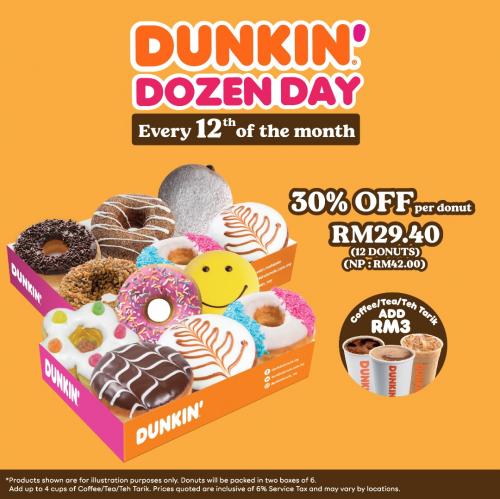 Dunkin Donuts Dozen Day Promotion 30% OFF (12 Apr 2021) Dunkin Donuts Dozen Day Promotion 30% OFF (12 Apr 2021)