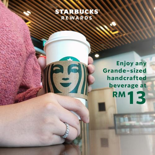 Starbucks Member's Day Promotion Grande-sized @ RM13 (11 Apr 2021)