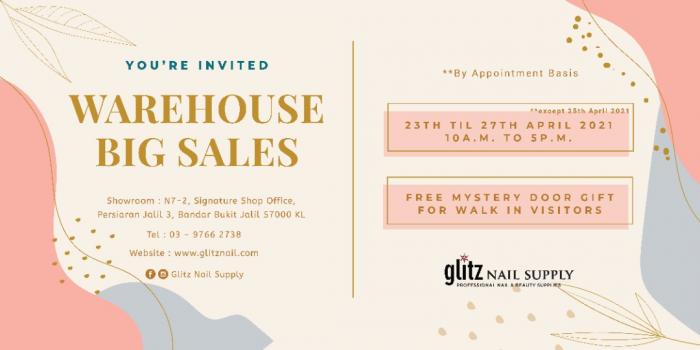 Glitz Nail Supply Warehouse Sale Up To 80% OFF (23 Apr 2021 - 27 Apr 2021)