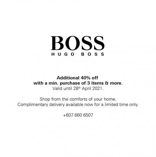 Hugo Boss Special Sale Additional 40% OFF at Johor Premium Outlets (16 Apr 2021 - 28 Apr 2021)