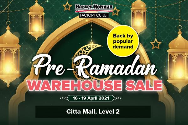 Harvey Norman Citta Mall Pre-Ramadan Warehouse Sale (16 Apr 2021 - 19 Apr 2021)