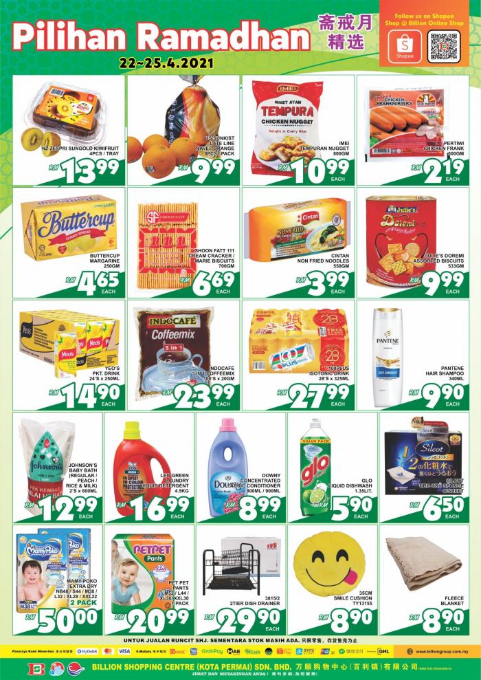 BILLION Kota Permai Ramadan Promotion (22 Apr 2021 - 25 Apr 2021)