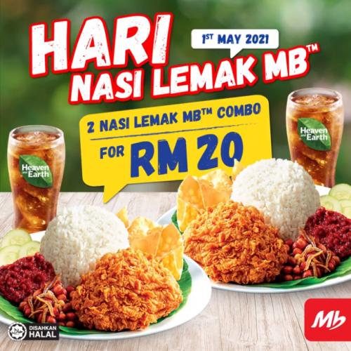 Marrybrown Nasi Lemak MB Combo Promotion 2 for RM20 (1 May 2021)