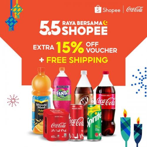 Coca-Cola 5.5 Sale Extra 15% OFF Voucher on Shopee (5 May 2021)