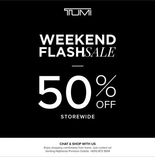 Tumi Weekend Flash Sale 50% OFF at Genting Highlands Premium Outlets (13 May 2021 - 31 May 2021)