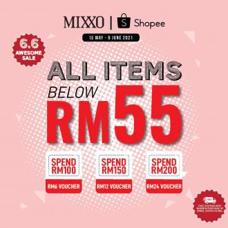 Mixxo Sale All Items Below RM55 on Shopee (15 May 2021 - 6 June 2021)