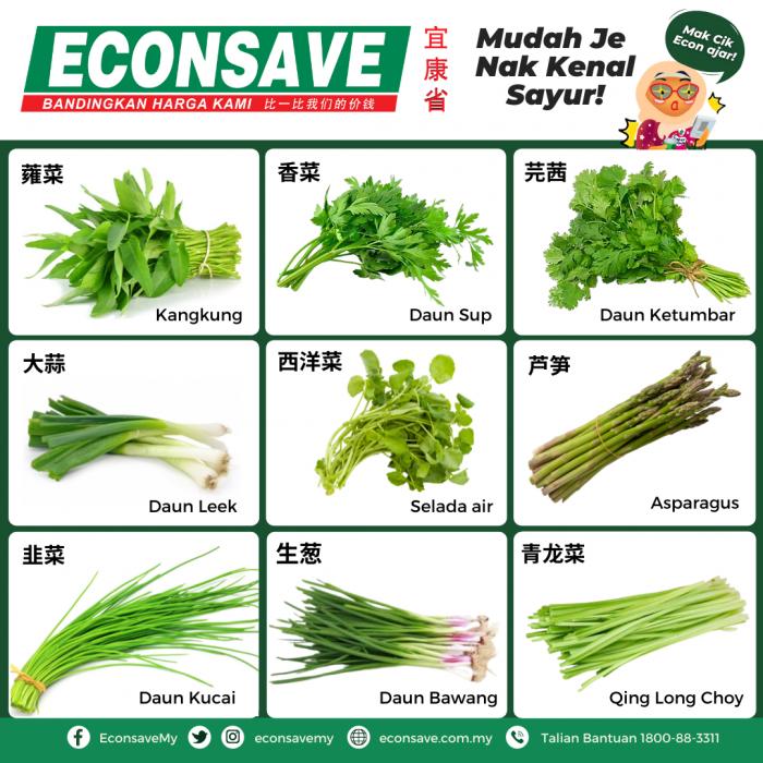 Econsave Mudah Je Nak Kenal Sayur