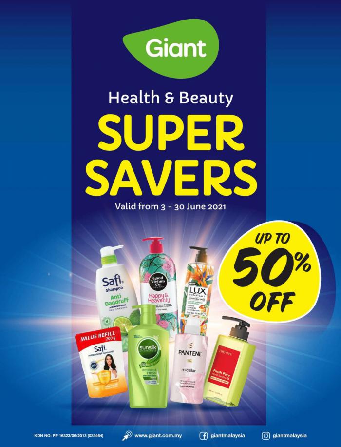 Giant Health & Beauty Promotion Catalogue (3 Jun 2021 - 30 Jun 2021)