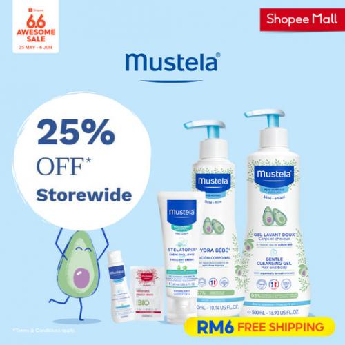 Shopee Mustela 6.6 Sale (25 May 2021 - 6 Jun 2021)