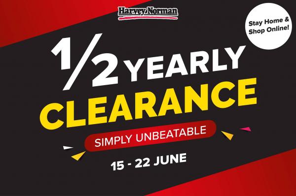 Harvey Norman Half Yearly Clearance Sale (15 Jun 2021 - 22 Jun 2021)