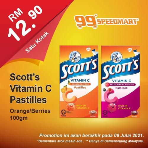 99 Speedmart Scott's Vitamin C Pastilles Promotion (valid until 8 Jul 2021)