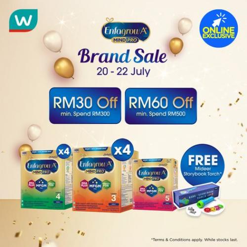Watsons Online Enfagrow A+ Brand Day Sale (20 Jul 2021 - 22 Jul 2021)