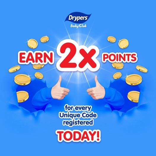 Drypers Baby Club 2X Points Promotion (28 Jul 2021) Drypers Baby Club 2X Points Promotion (28 Jul 2021)