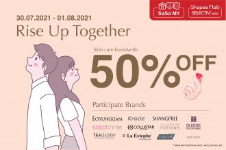 SaSa Online Rise Up Together Skincare Sale 50% OFF (30 July 2021 - 1 August 2021)