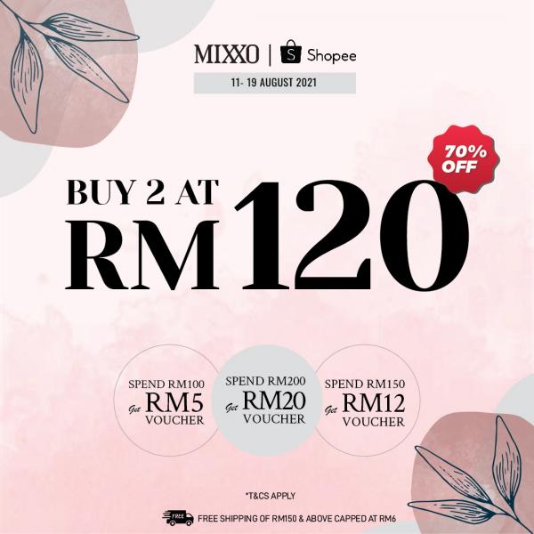 Mixxo Shopee Fashion Fair Sale Up To 70% OFF (11 Aug 2021 - 19 Aug 2021)