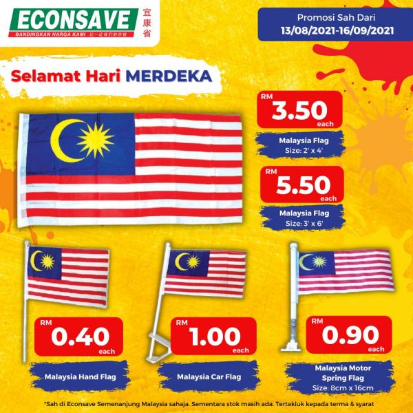 Econsave Merdeka Malaysia Flag Promotion (13 Aug 2021 - 16 Sep 2021)