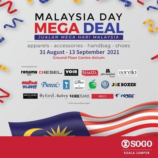 SOGO Kuala Lumpur Malaysia Day Mega Deal Sale (31 Aug 2021 - 13 Sep 2021)