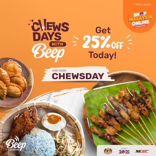 Beep Chewsdays 25% OFF Promotion (31 Aug 2021)