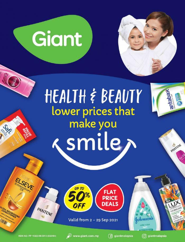 Giant Health & Beauty Promotion Catalogue (2 Sep 2021 - 29 Sep 2021)