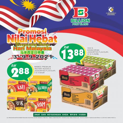 BILLION Port Klang Malaysia Day Promotion (3 Sep 2021 - 9 Sep 2021)