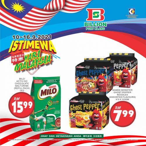 BILLION Port Klang Malaysia Day Promotion (10 Sep 2021 - 16 Sep 2021)