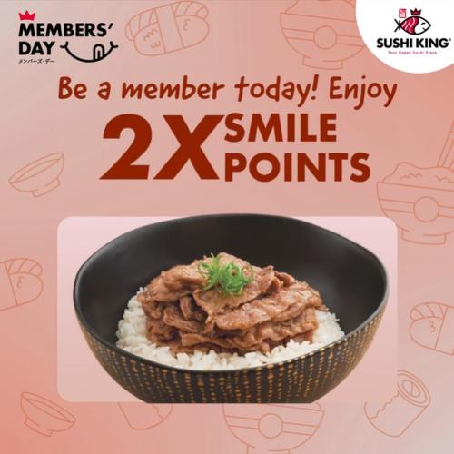 Sushi King Members Day Promotion Get Double Smile Points (14 Sep 2021)