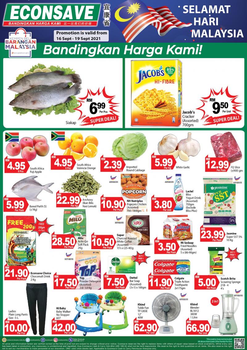 Econsave Malaysia Day Promotion (16 Sep 2021 - 19 Sep 2021)