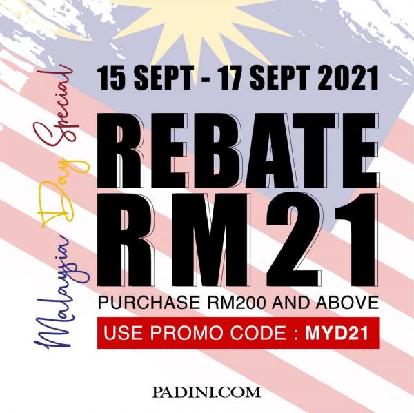 Padini Online Malaysia Day Sale RM21 OFF Promo Code (15 Sep 2021 - 17 Sep 2021)