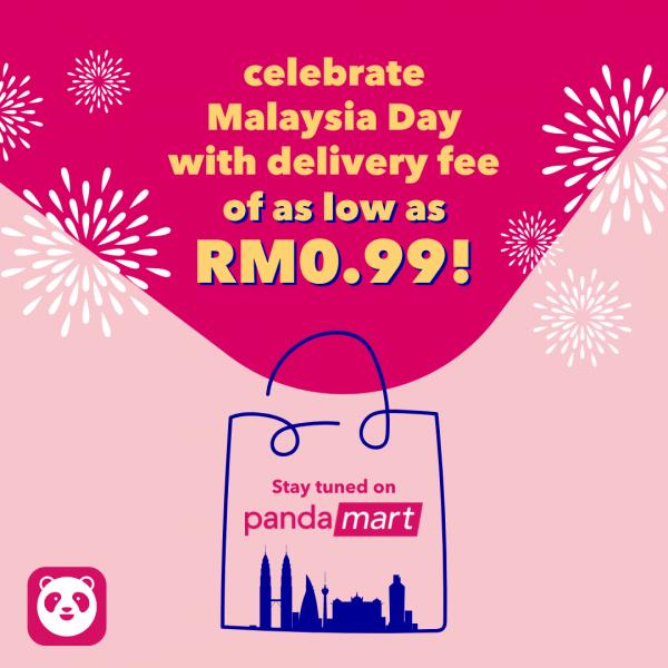 FoodPanda PandaMart Malaysia Day Promotion Delivery Fee As Low As RM0.99 (16 Sep 2021) FoodPanda PandaMart Malaysia Day Promotion Delivery Fee As Low As RM0.99 (16 Sep 2021)