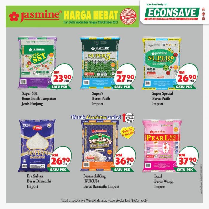 Econsave Jasmine Rice Promotion (26 Sep 2021 - 2 Oct 2021)