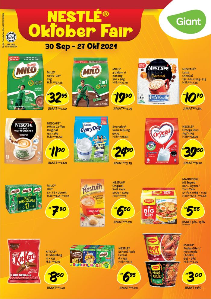 Giant Nestle October Fair Promotion (30 Sep 2021 - 27 Oct 2021)