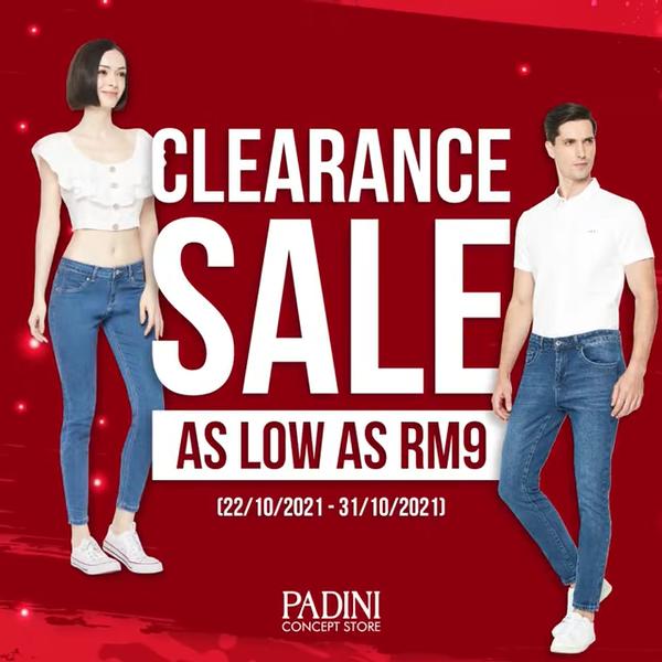 Padini Concept Store Clearance Sale As Low As RM9 (22 Oct 2021 - 31 Oct 2021)