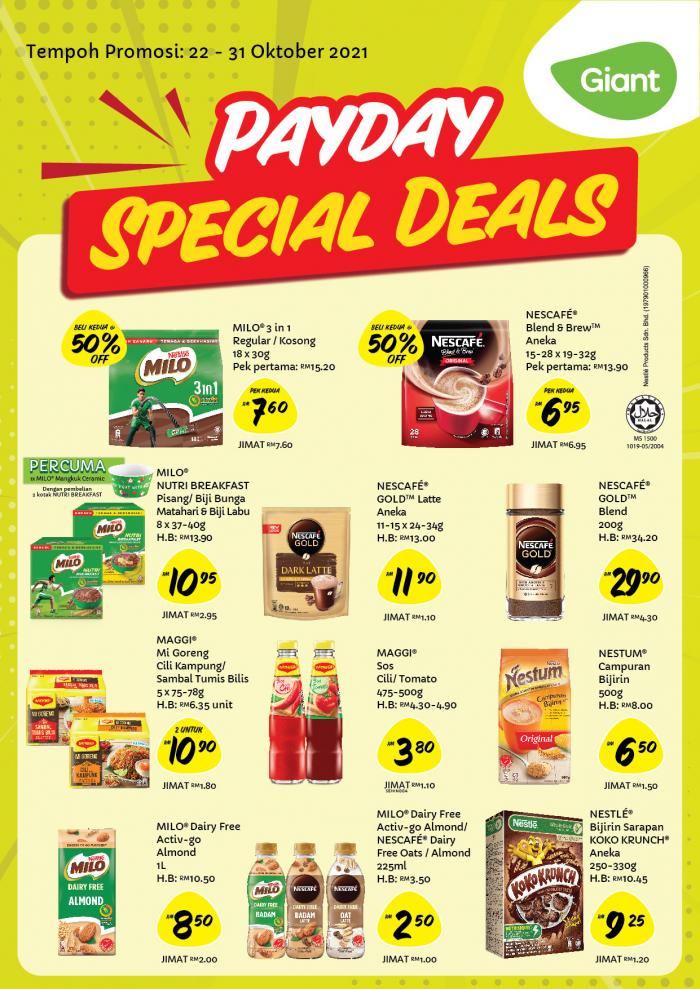 Giant Nestle Pay Day Promotion (22 Oct 2021 - 31 Oct 2021)