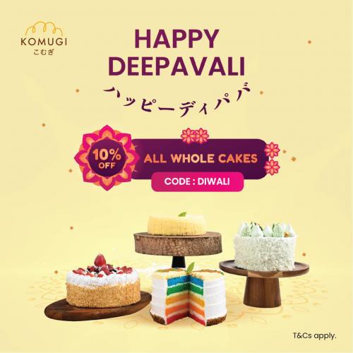 Komugi Deepavali Whole Cake 10% OFF Promotion (3 Nov 2021 - 7 Nov 2021)