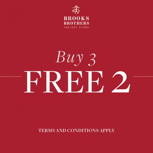 Brooks Brothers November Buy 3 FREE 2 Promotion at Mitsui Outlet Park (3 Nov 2021 - 14 Nov 2021)