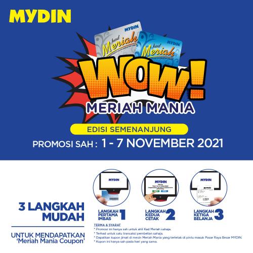 MYDIN Meriah Mania Coupons Promotion (1 Nov 2021 - 7 Nov 2021)