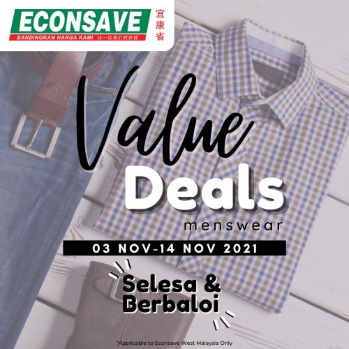 Econsave Menswear Value Deals Promotion (3 Nov 2021 - 14 Nov 2021)