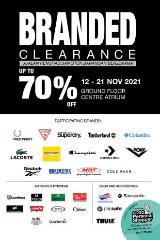 SOGO Kuala Lumpur Branded Clearance Sale Up To 70% OFF (12 November 2021 - 21 November 2021)