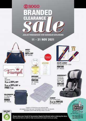 SOGO Branded Clearance Sale (11 November 2021 - 21 November 2021)